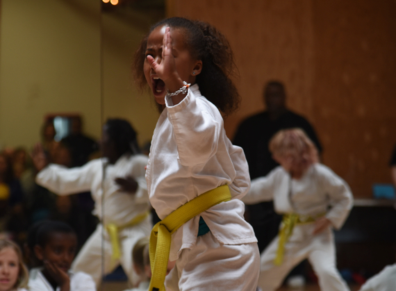 Image of little kids practicing martial arts